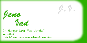 jeno vad business card